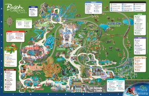 Esse é o mapa do Busch Gardens!